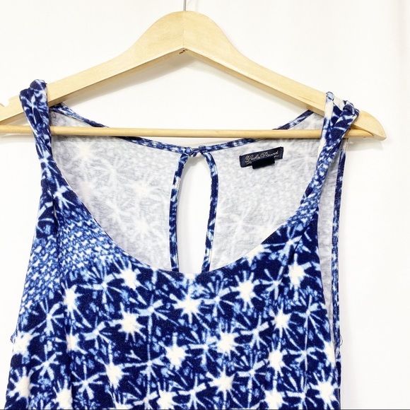 Lucky Brand-Navy White Floral Tank Romper M - Picture 2 of 8